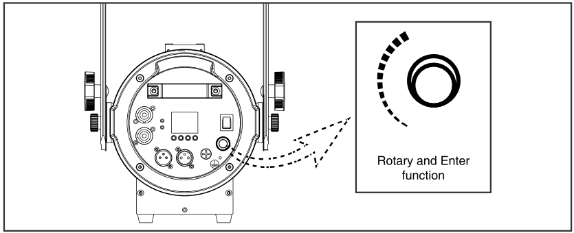 AUDIBAX Joliet 200RGBALC Pro Lighting System - main menu interface