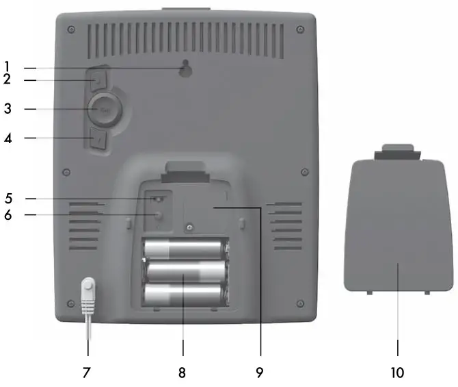 AcuRite 02030RM Weather Station - DISPLAY UNIT BACK Overview
