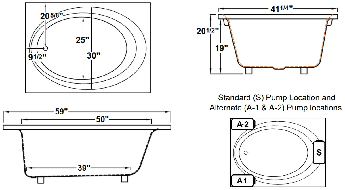 Laurel Mountain Everson 1 41 25 in W 59 in L White Acrylic Oval - FIGURE