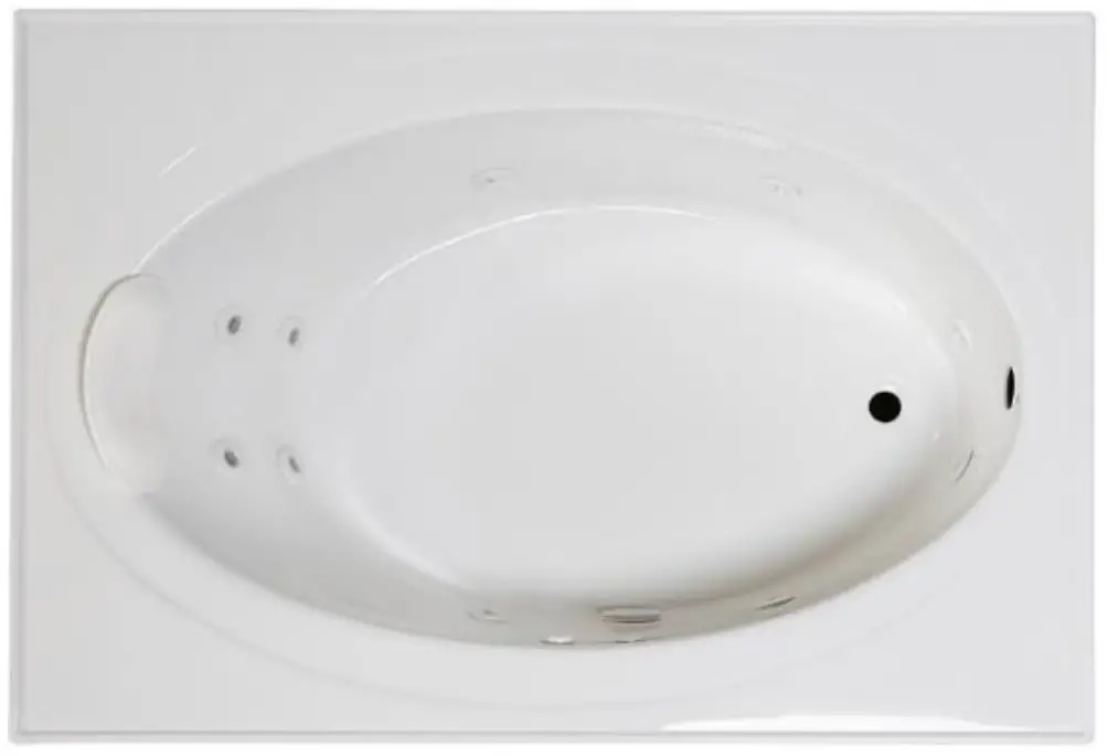 Laurel Mountain Everson 1 41 25 in W 59 in L White Acrylic Oval