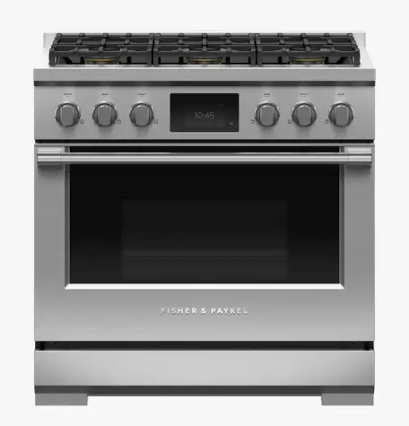 FISHER PAYKEL RDV3-366-N 36 Inch Dual Fuel Range 6 Burners 01