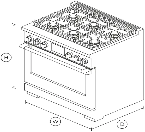 FISHER PAYKEL RDV3-366-N 36 Inch Dual Fuel Range 6 Burners 02