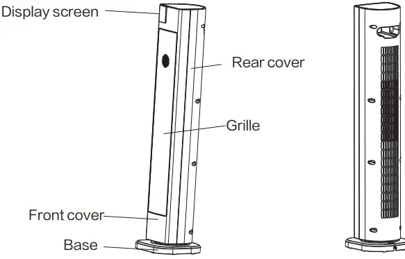 Midea NTH15-22GR Digital Tower Ceramic Heater-fig2