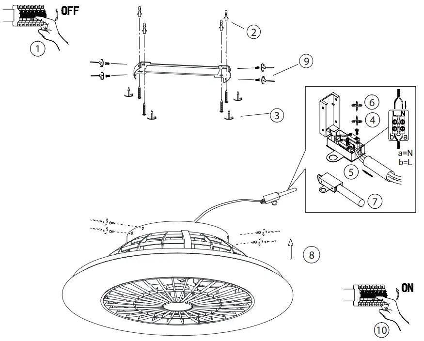 tuya 15980 LED Fan with Remote Control 3