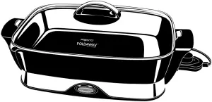 A PRESTO 16-inch Electric Foldaway Skillet