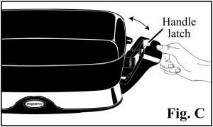 A PRESTO 16-inch Electric Foldaway Skillet - Fig. C