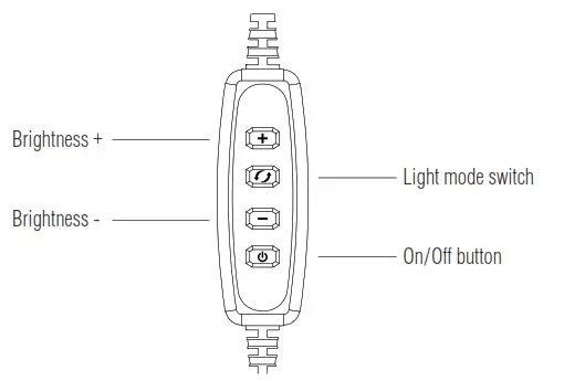 ON AIR 7330 Halo Travel Pro LED RingLight - CONTROLLER