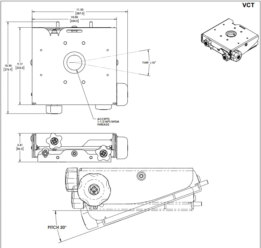 CHIEF-051VCTUB-VCTUB-Extra-Large-Universal-Projector-Mount-FIG-1