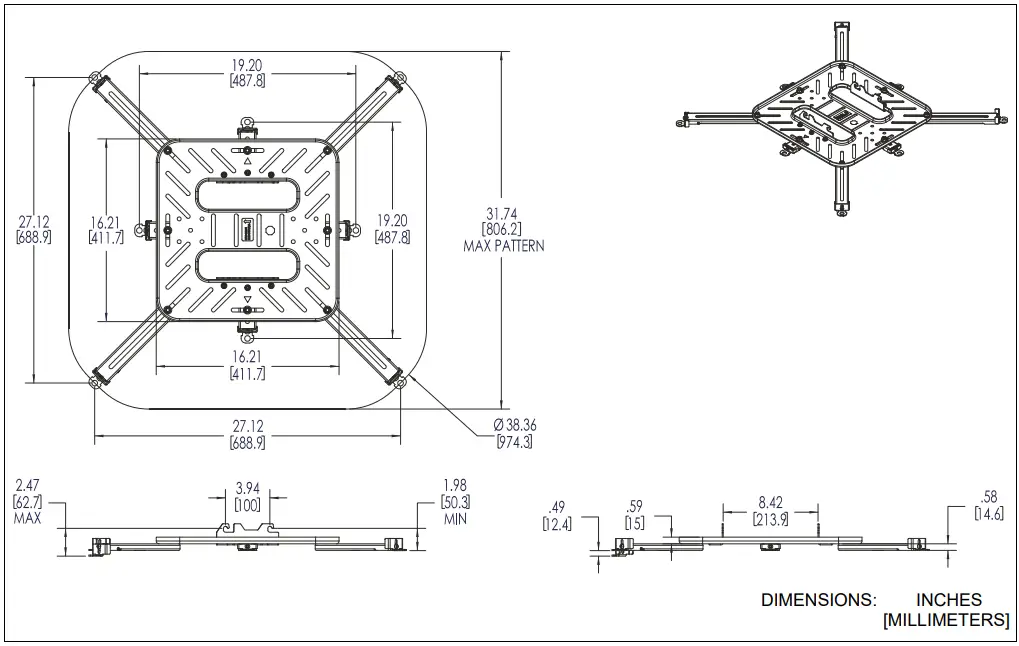 CHIEF-051VCTUB-VCTUB-Extra-Large-Universal-Projector-Mount-FIG-19