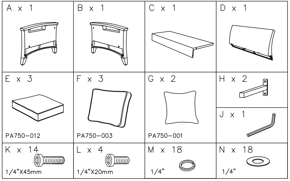 ASHLEY P750 838 Paradise Trail Nuvella Outdoor Sofa-