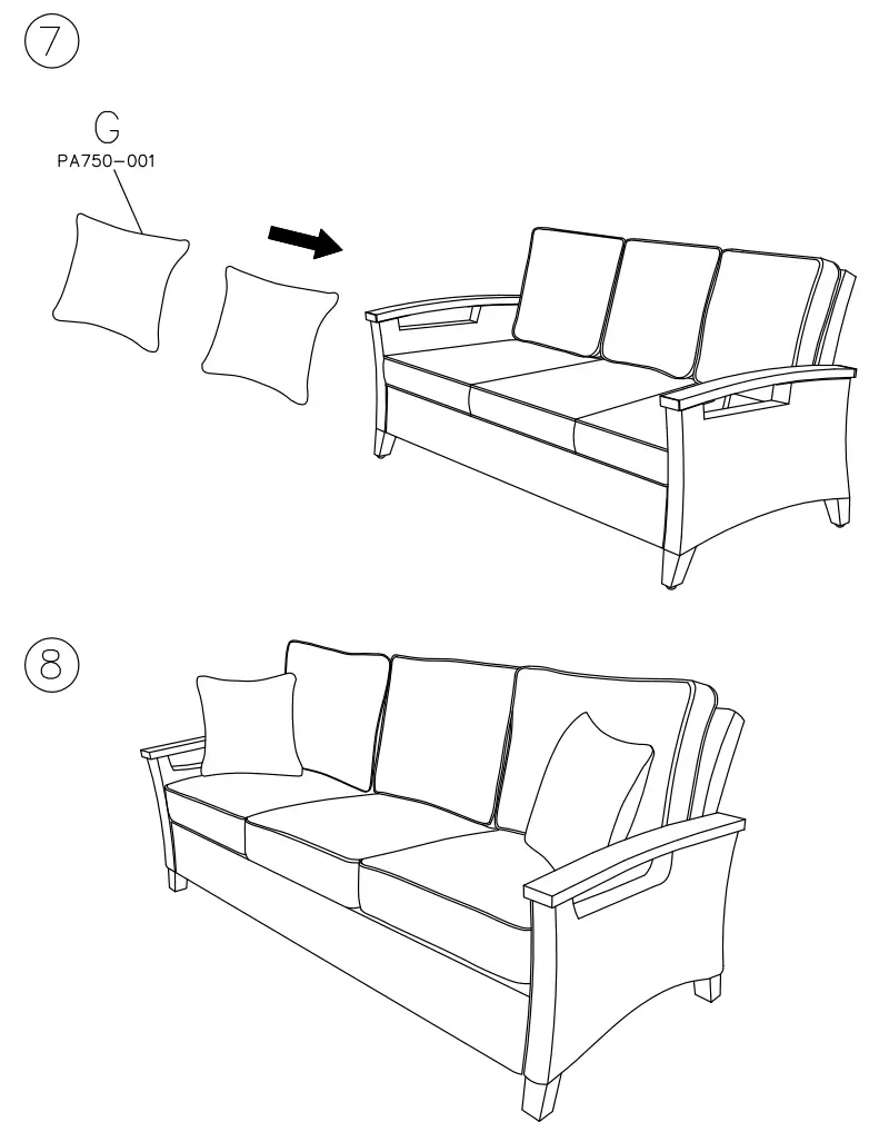 ASHLEY P750 838 Paradise Trail Nuvella Outdoor Sofa-fig4