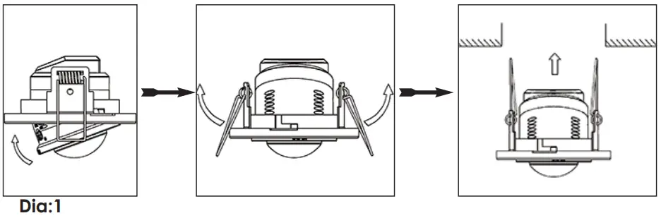 GREEN BROOK OD105 ‘Orion Range’ Infra-red Motion Detector Ceiling Mounted - screws