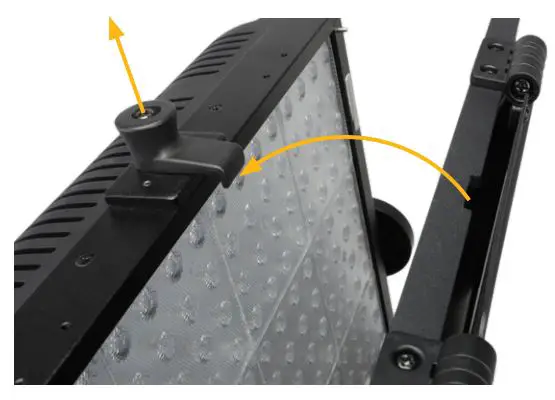 genaray TIR-1X1B Bright Beast 1×1 Bi-Color Panel User Manual - MOUNTING THE BARNDOORS