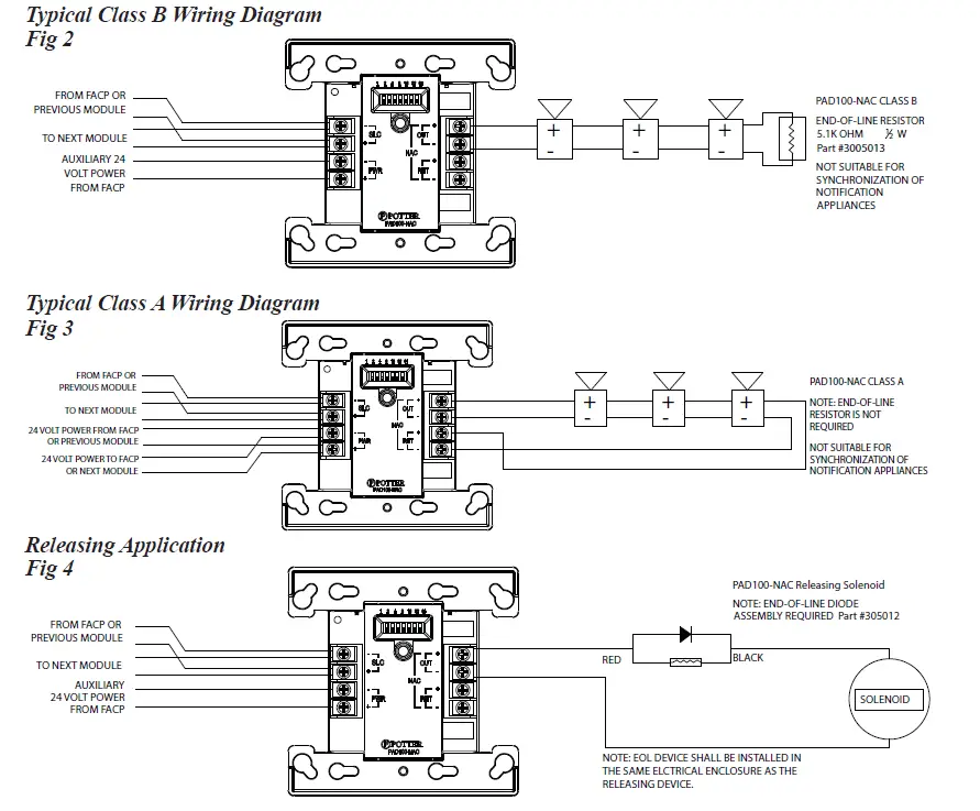 POTTER PAD100-NAC Notification Appliance Circuit 2
