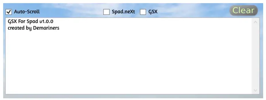 Spad neXt GSX For Spad Version 1 0 5-Main Window