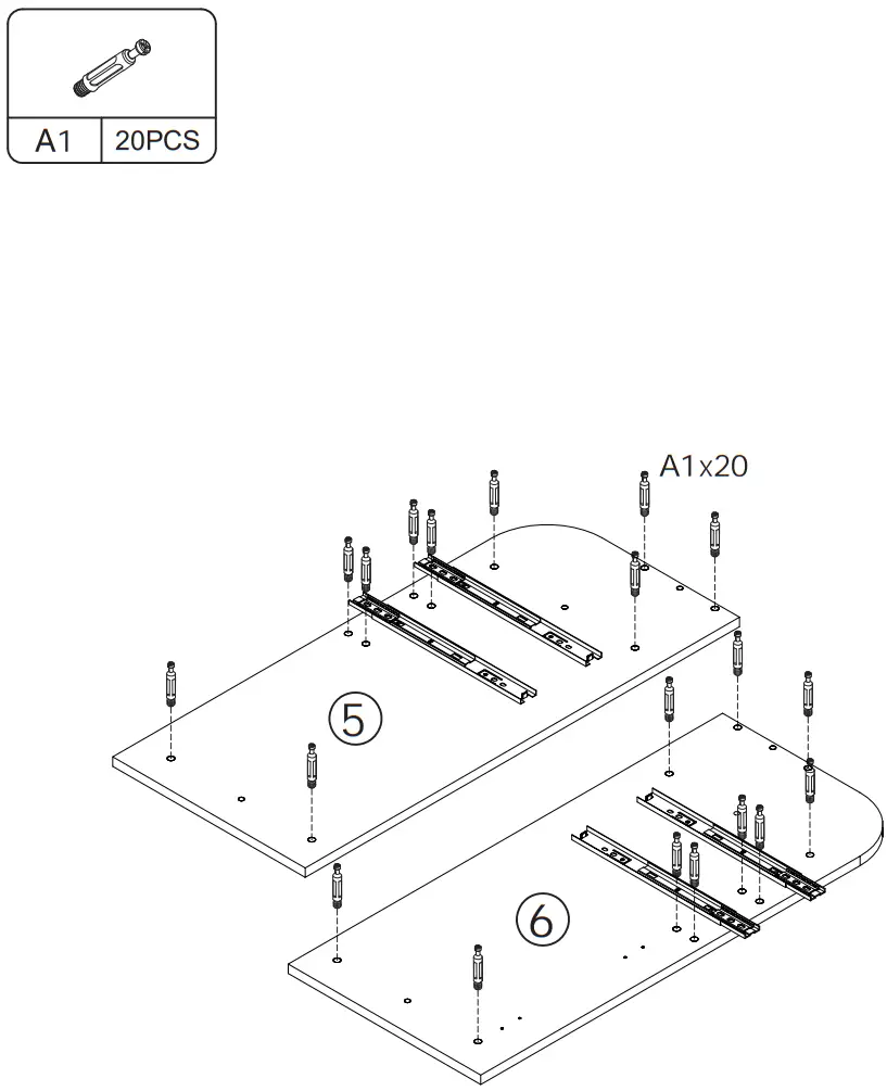JAXPETY MR11Y0180 Barber Stations Storage Cabinet with Drawer - ASSEMBLY 2