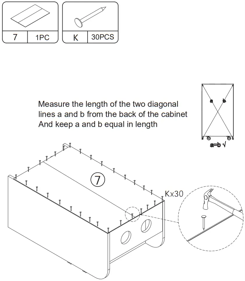 JAXPETY MR11Y0180 Barber Stations Storage Cabinet with Drawer - ASSEMBLY 5