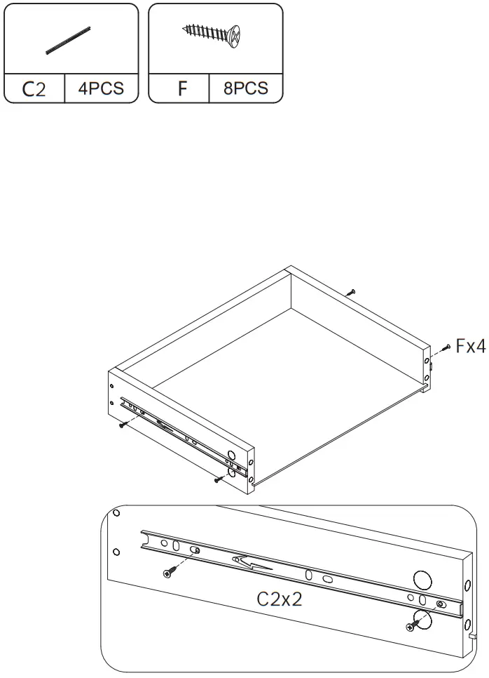 JAXPETY MR11Y0180 Barber Stations Storage Cabinet with Drawer - ASSEMBLY 7