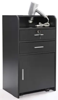 JAXPETY MR11Y0180 Barber Stations Storage Cabinet with Drawer