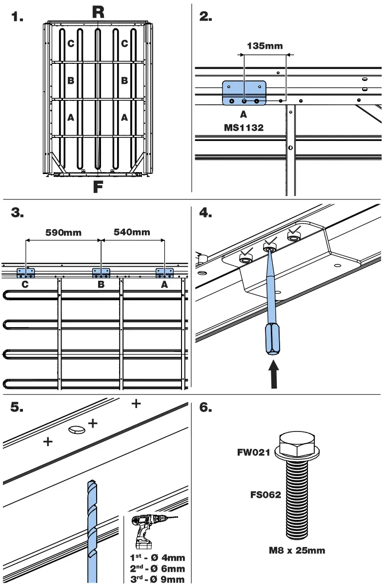 Rhino XD3PR FL KammBar Pro System - Mounting
