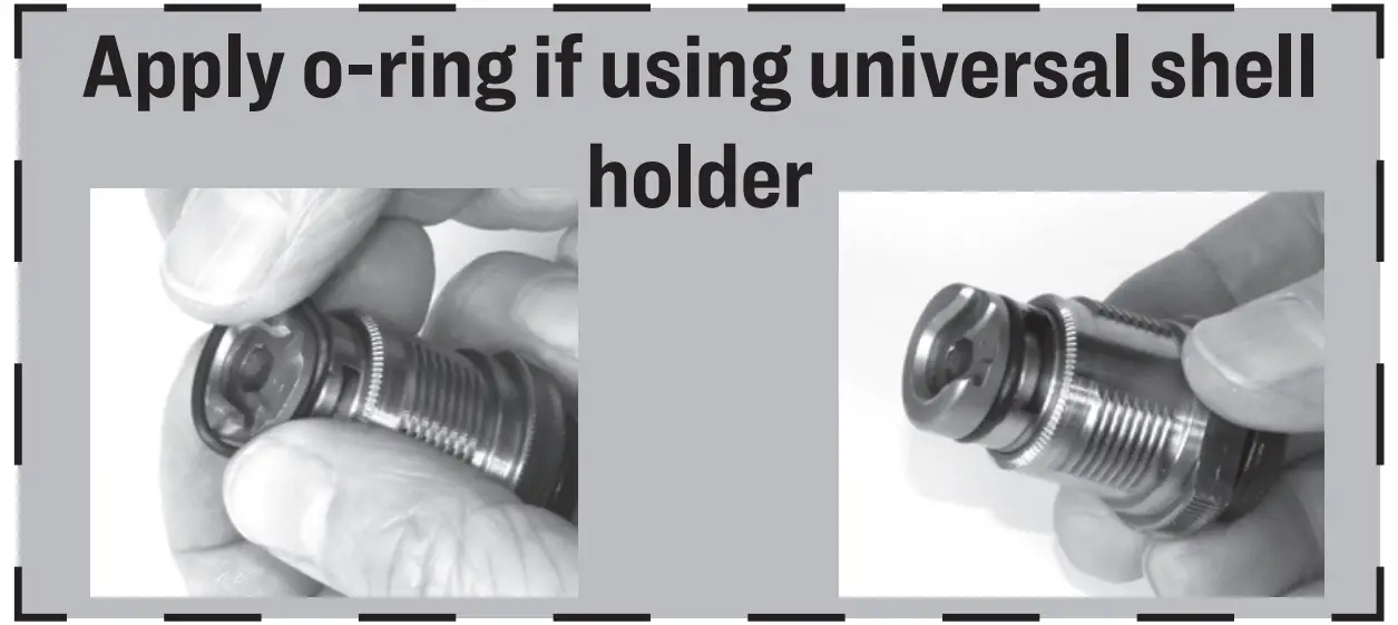 Set up swage holder with correct swage punch and shell holder