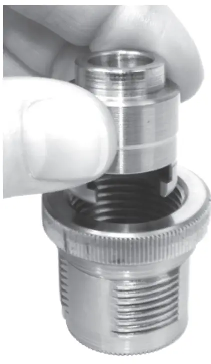 Set up swage holder with correct swage punch and shell holder