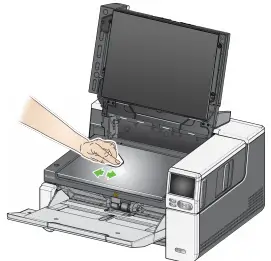 Kodak S2000f S3000 Series Scanners - Cleaning the flatbed