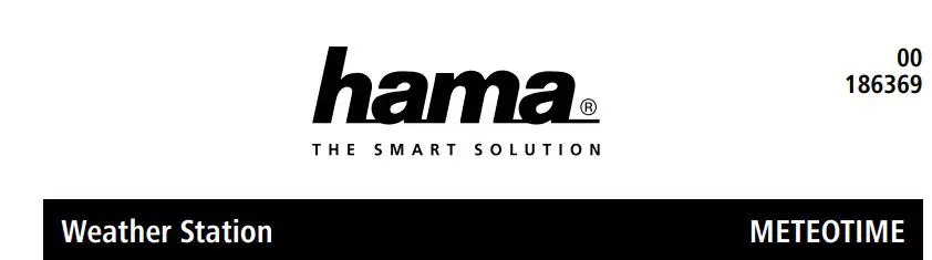 hama 00186369 Meteotime Weather Forecast Centre Instruction Manual