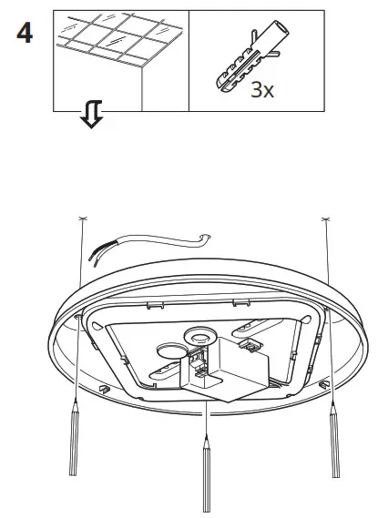 IKEA SJÖGÅNG LED Ceiling-Wall Lamp- 4-1
