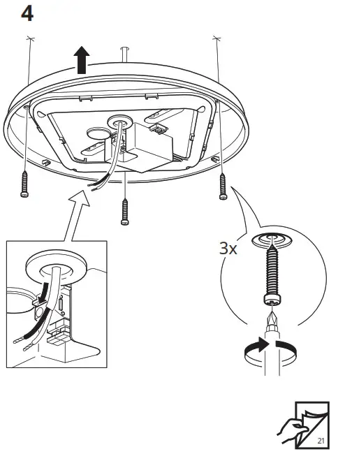 IKEA SJÖGÅNG LED Ceiling-Wall Lamp- 5