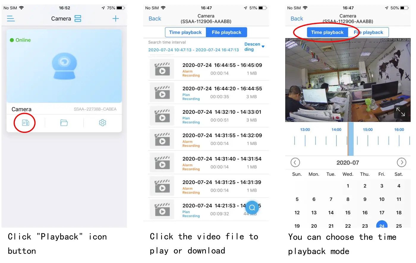 Shenzhen C Tronics CTIPC-285C Ctronics IP Camera - Record playback