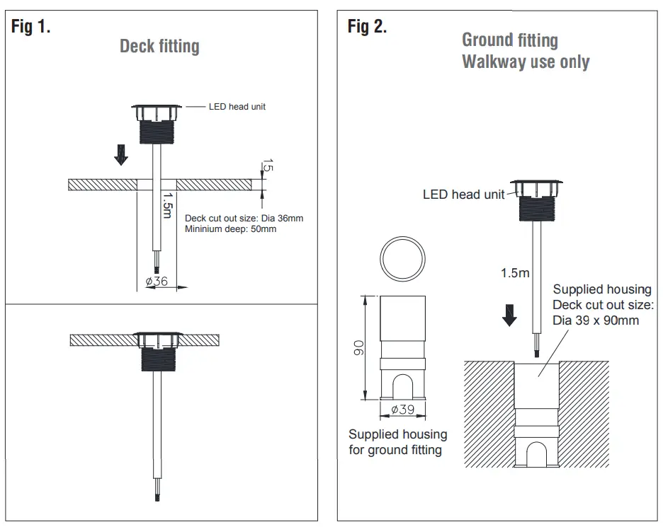saxby 78646 Bodenn Marine Grade Stainless Steel IP67 Outdoor 13W Cool White LED Ground Light - fig