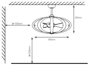 MAXIM LIGHTING 61009 AmbiencACe WiFi Enable LED Ceiling Fan - TECHNICAL SPECIFICATIONS
