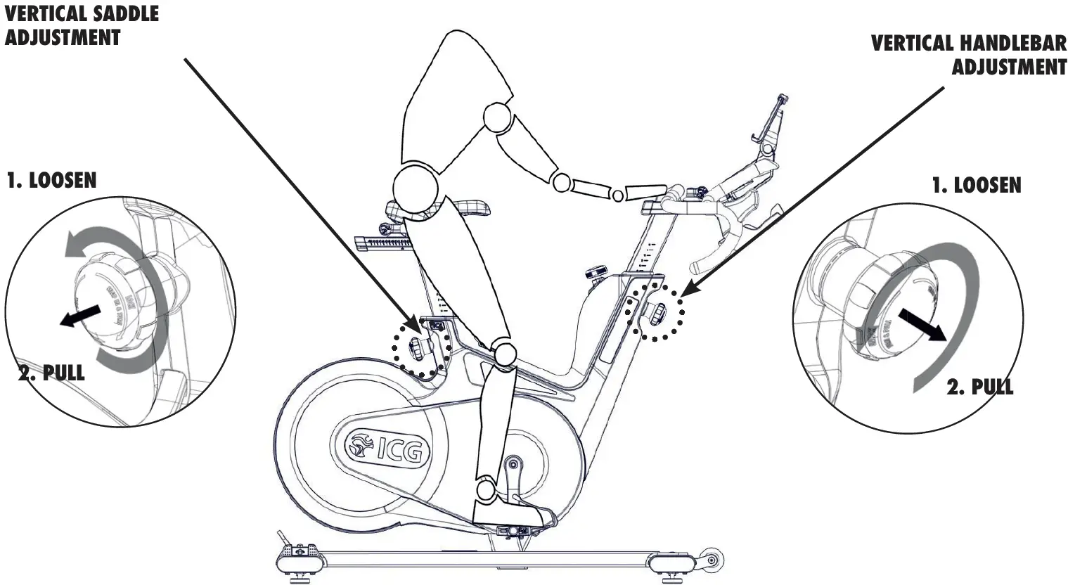 ADJUSTING THE SEAT HEIGHT