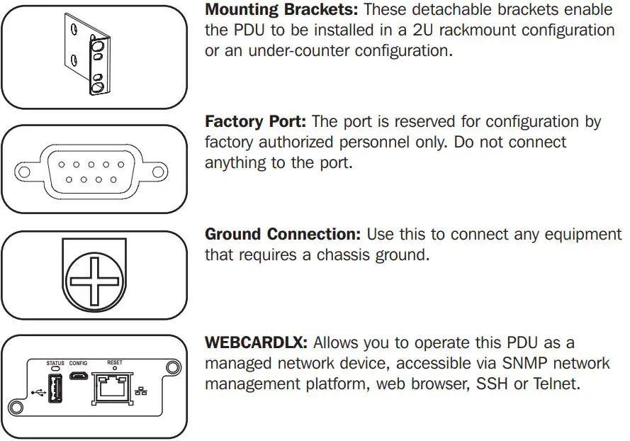 TRIPP LITE PDUMH30NET 120V 50-60 Hz Input and Output Owner's Manual - Features