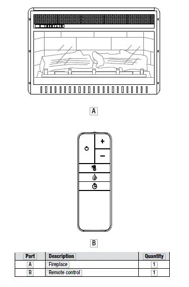 HOME DECORATORS COLLECTION WH100-26I2D-R Combination Electric Fireplace FIG 2