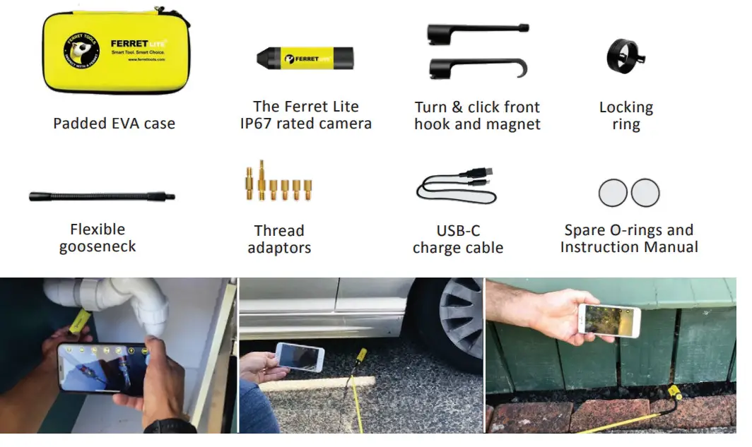 FERRET CFWF50A2 Pro Wireless Inspection Camera - INCLUDES