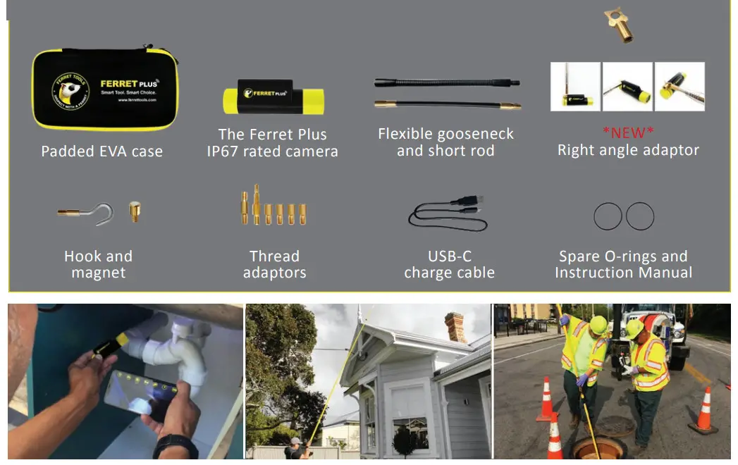 FERRET CFWF50A2 Pro Wireless Inspection Camera - PLUS