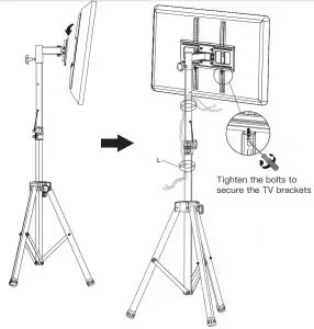 Secure the TV onto the Plate