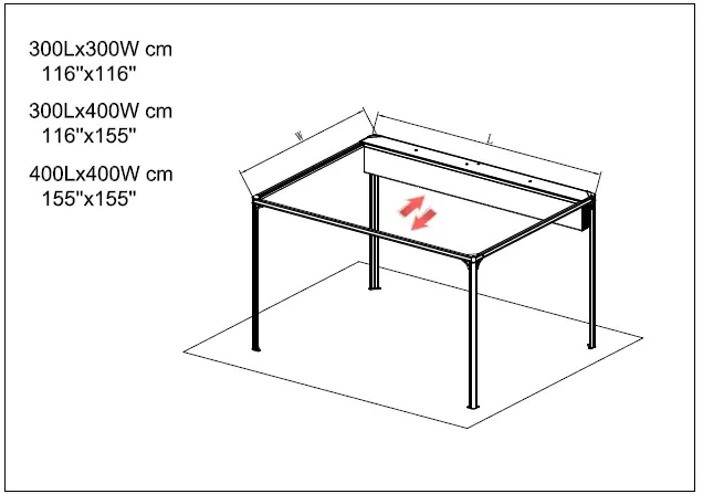 DANCOVER Pergola Gazebo San Fernando 3x3m 3x4m and 4x4m-19