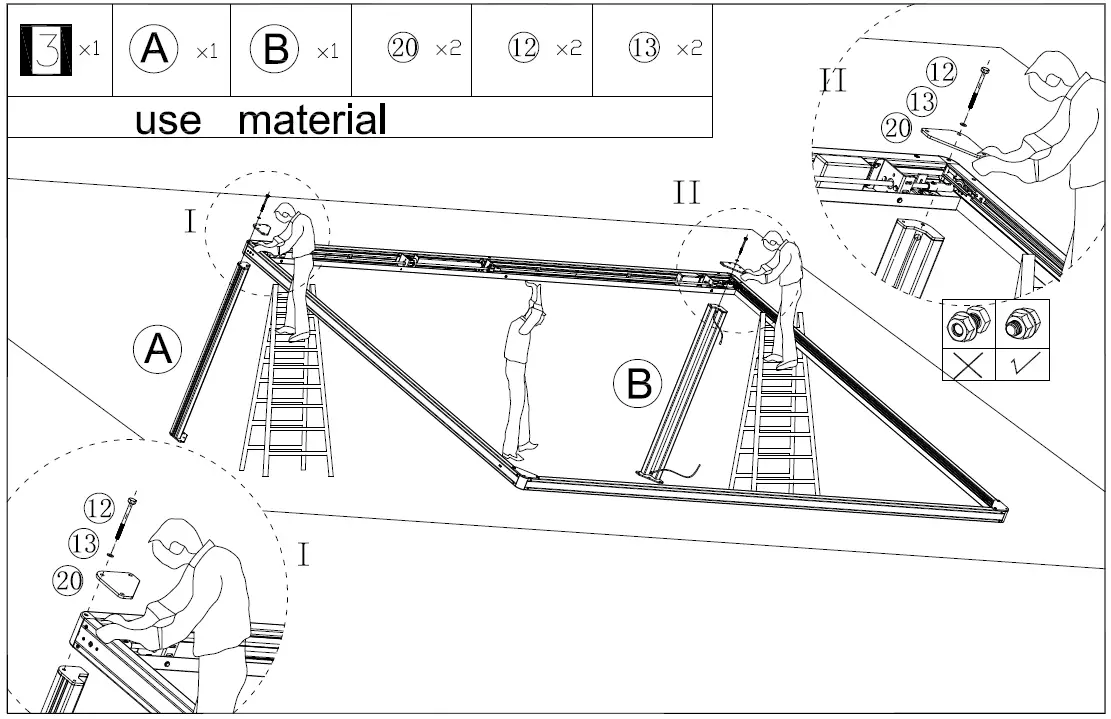 DANCOVER Pergola Gazebo San Fernando 3x3m 3x4m and 4x4m-6