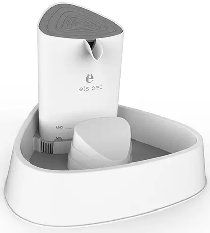 els pet Stainless Steel Top LED Round Flower Pet Water Fountain for Cats and and Dogs