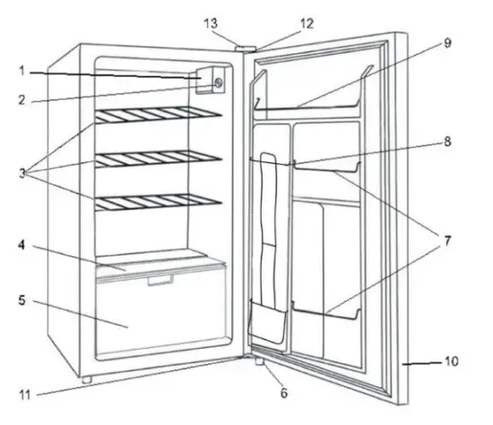 BLAZE-BLZ-SSRF130-Compact-Refrigerator-With-Recessed-Handle-FIG-1