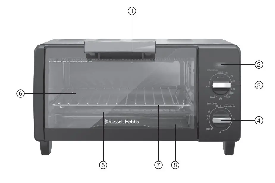 Russell Hobbs RHTOV15 Bake Expert Mini Toaster Oven 4