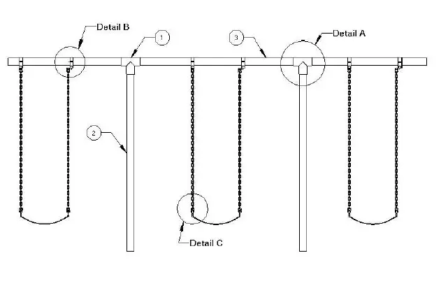 SportsPlay 581-353 Heavy Duty T-Swing 3 Seats fig 5