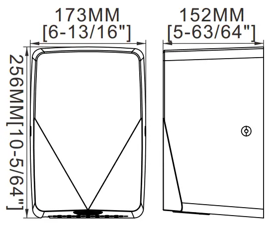 Dryflow TFJM Turboforce Junior MKII Hand Dryer - FIG 4