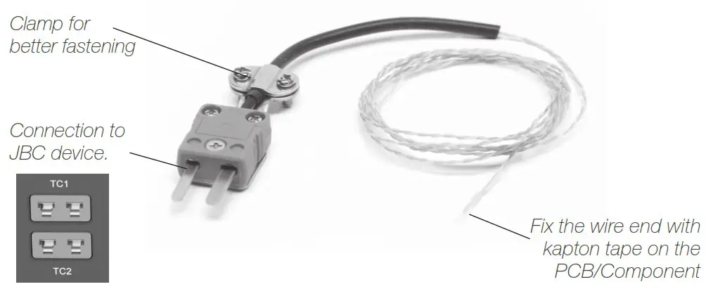 JBC PH218 Thermocouple Type K Temperature Reader - Features and Connections