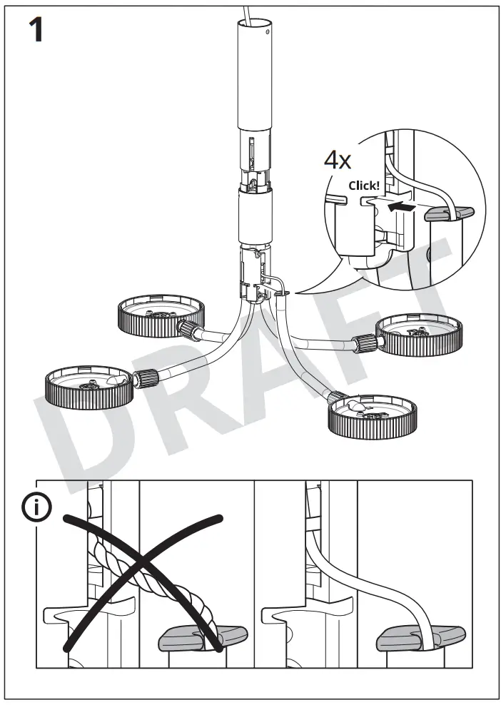 IKEA 404.884 52 STORSLINGA 8 Armed LED Chandelier - fig 1