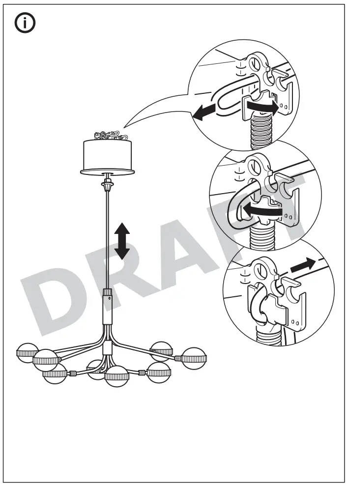 IKEA 404.884 52 STORSLINGA 8 Armed LED Chandelier - fig 9