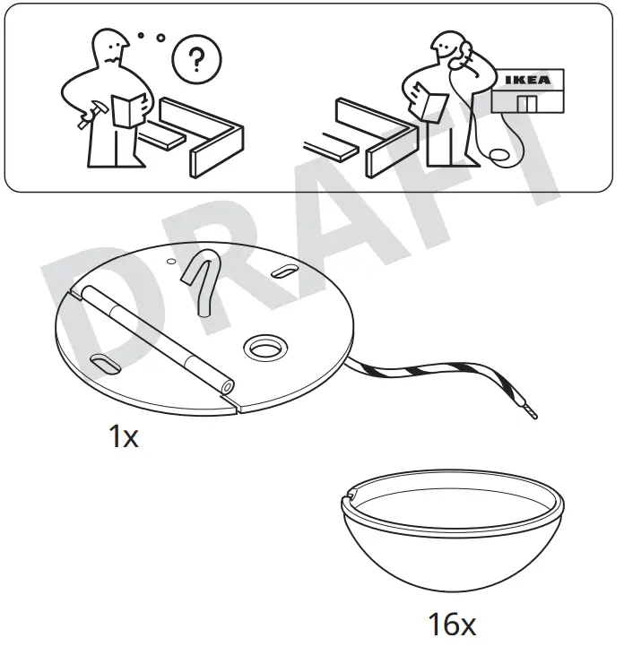 IKEA 404.884 52 STORSLINGA 8 Armed LED Chandelier - fig